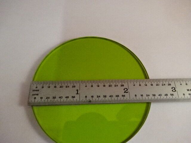 GREEN GLASS FILTER MICROSCOPE PART OPTICS AS PICTURED &3-B-04