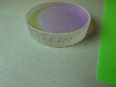 OPTICAL COATED FLAT GLASS LENS PART OPTICS #84-A-02