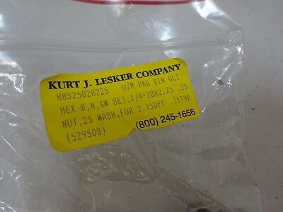 HIGH VACUUM KUST LESKER LOT SCREWS NUTS AS IS BIN#N8-H-13