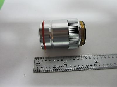 MICROSCOPE PART OBJECTIVE FISHER 4X OPTICS AS IS BIN#Q8-67