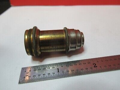 ANTIQUE ERNST LEITZ GERMANY BRASS OBJECTIVE MICROSCOPE PART AS PIC Q1-A-65