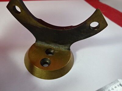 ANTIQUE 1880's BRASS BAUSCH LOMB CONDENSER HOLDER MICROSCOPE PART AS PIC &95-60