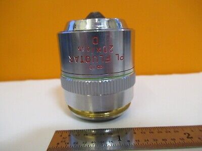 LEITZ LEICA OBJECTIVE D FLUOR 20X OPTICS MICROSCOPE PART AS PIC &H8-B-13