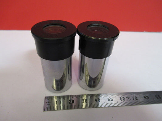 PAIR MICROSCOPE PART WILD HEERBRUGG SWISS EYEPIECE 10xW OPTICS AS PICTUR Y7-B-11