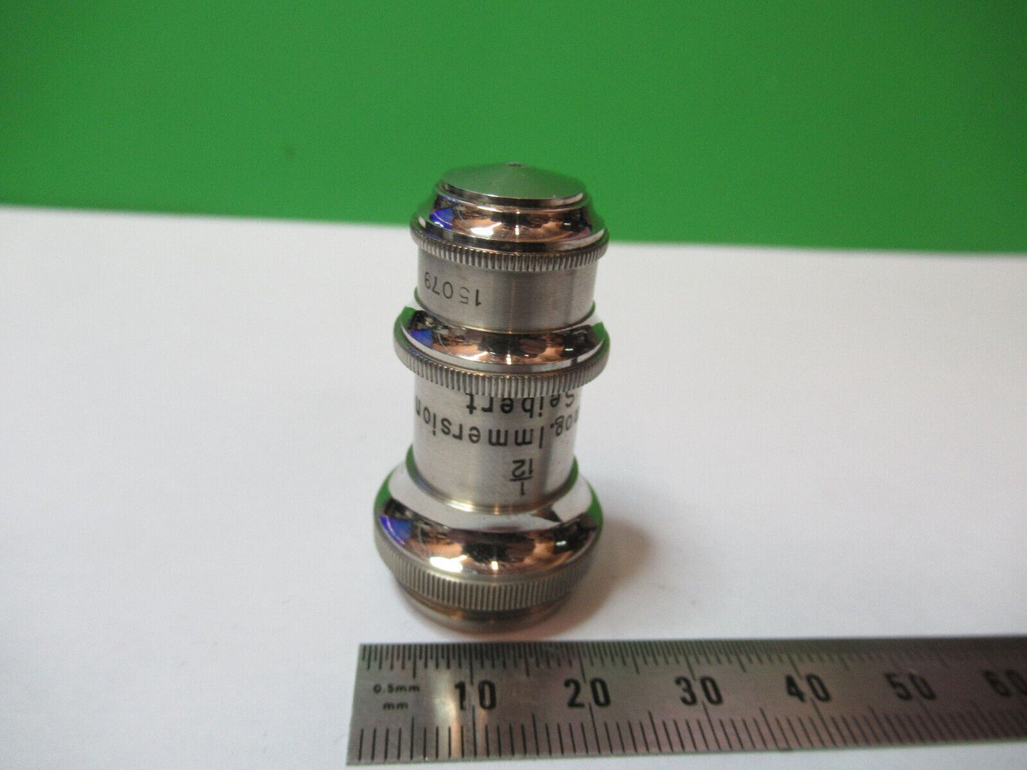 ANTIQUE SEIBERT GERMANY "1/12" OBJECTIVE MICROSCOPE PART AS PICTURED #R1-B-03