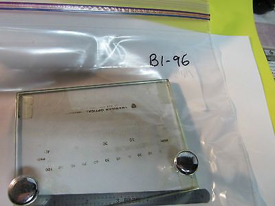 MICROSCOPE PART AMERICAN OPTICS GLASS PLATE AS IS  BIN#B1-96