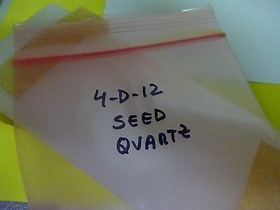 LARGE SYNTHETIC QUARTZ SEED SINGLE CRYSTAL PIEZOELECTRIC OPTICS AS IS BN#4-D-12