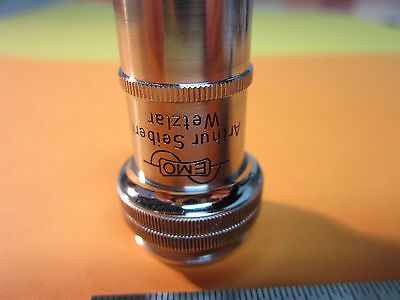 MICROSCOPE OPTICS OBJECTIVE 75X ARTHUR SEIBERT WETZLAR GERMANY  BIN#9-33