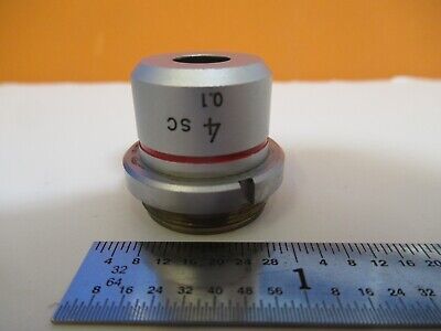 NIKON JAPAN OPTICS 4X OBJECTIVE MICROSCOPE PART AS PICTURED &1E-C-25