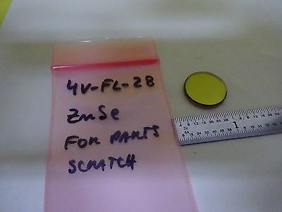 FOR PARTS ZnSe COATED LENS [SCRATCHED] INFRARED LASER OPTICS AS IS BIN#4V-FL-28