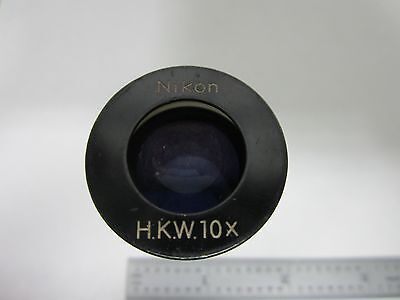 MICROSCOPE PART EYEPIECE NIKON JAPAN HKW10x OPTICS AS IS BIN#L1-02