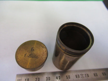 BRASS CAN ANTIQUE ERNST LEITZ OBJECTIVE MICROSCOPE PART AS PICTURED #R1-B-11