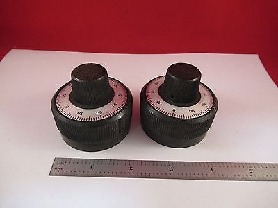 AS PICTURED PAIR MICROSCOPE PART KNOBS ZEISS GERMANY OPTICS BIN#F7-01