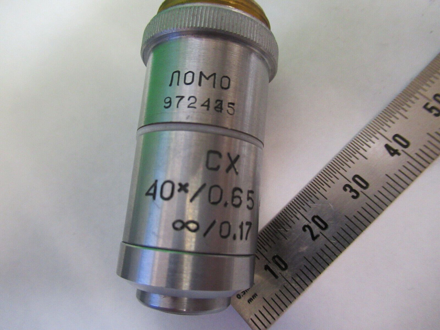 MICROSCOPE LOMO RUSSIA OBJECTIVE 40X PHASE OPTICS AS PICTURED #S2-C-61