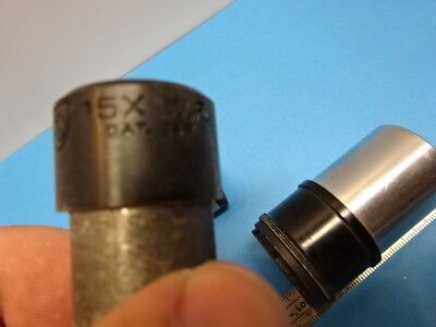 FOR PARTS LOT EYEPIECES [dirty, scratch, chips] MICROSCOPE PART AS IS #90-65