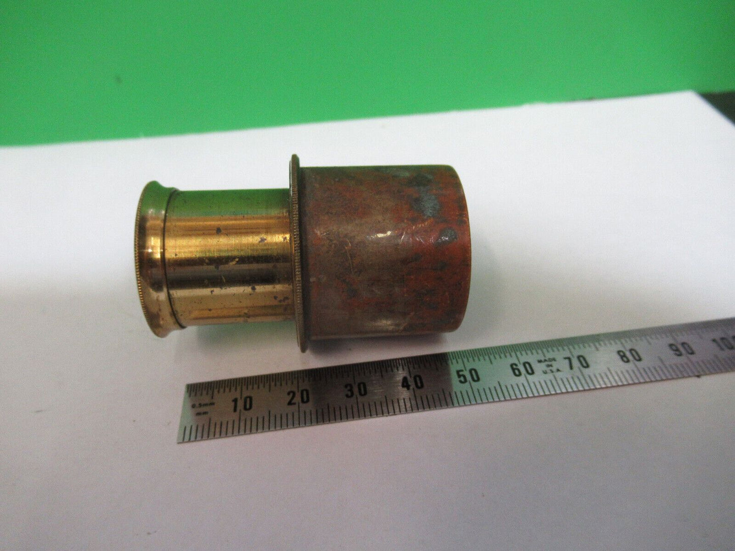 ANTIQUE BRASS RARE UK ENGLAND EYEPIECE MICROSCOPE PART AS PICTURED P2-B-64