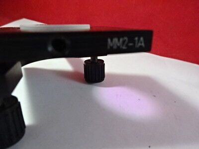 OPTICAL NEWPORT MOUNT MM2-1A + LENS LASER PRO OPTICS AS IS &S8-B-12