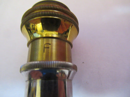 MICROSCOPE PART OBJECTIVE "f" ANTIQUE EMIL BUSCH GERMANY OPTICS AS PIC #S6-A-78