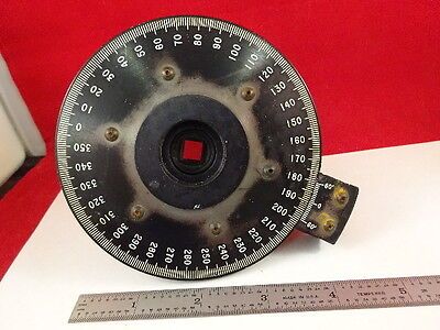 OPTISCHE KARL-LAMBRECHT-DREHBARE POLARISATOR-PRISMENTEILOPTIK WIE BESEHEN #AM-08