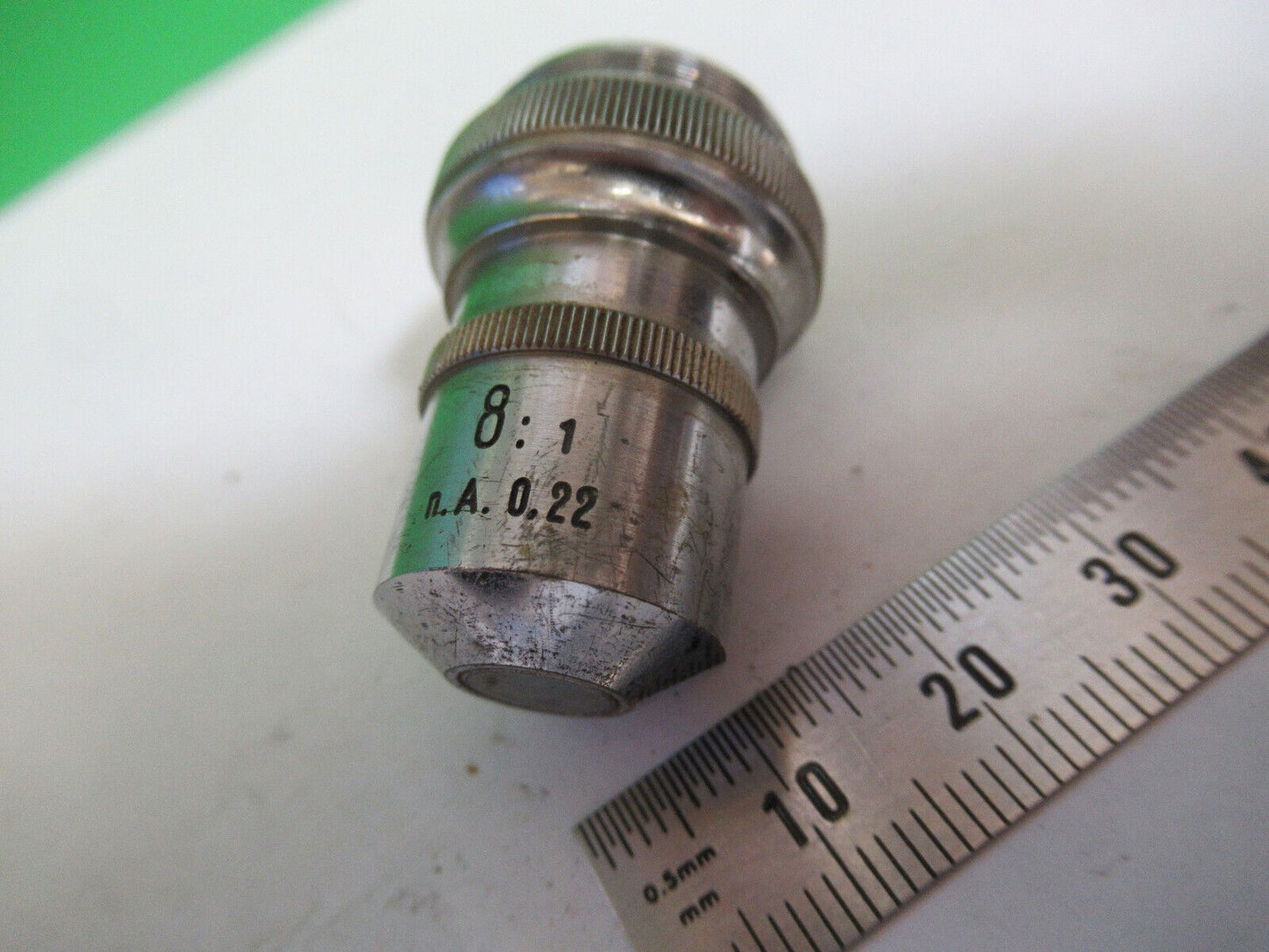 SEIBERT WETZLAR GERMANY 8X OBJECTIVE MICROSCOPE PART AS PICTURED &Z9-A-171