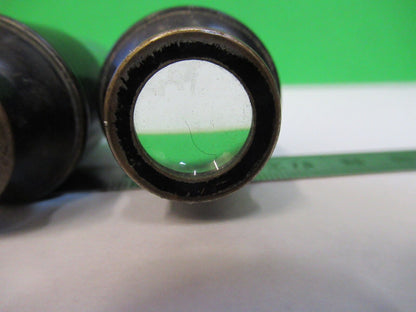 PAIR ANTIQUE AO SPENCER 10X LENS EYEPIECE MICROSCOPE PART AS PICTURED G5-A-120