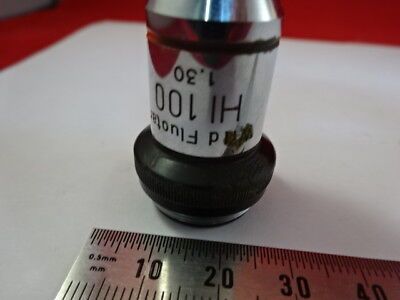 WILD HEERBRUGG SWISS HI 100X FLUOTAR OBJECTIVE MICROSCOPE PART OPTICS &94-A-16