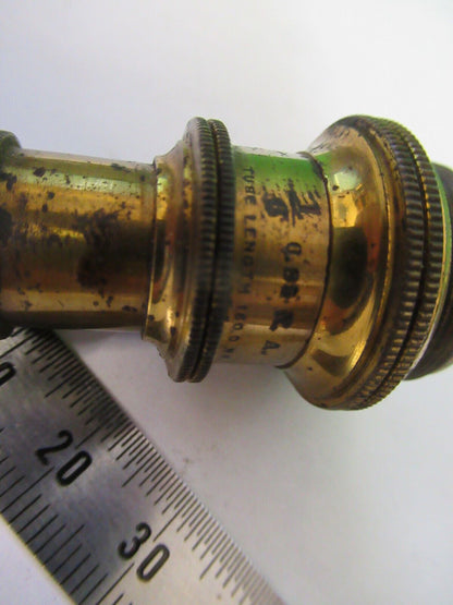 ANTIQUE BRASS 1/6 BAUSCH LOMB OBJECTIVE MICROSCOPE PART AS PICTURED #W5-B-28