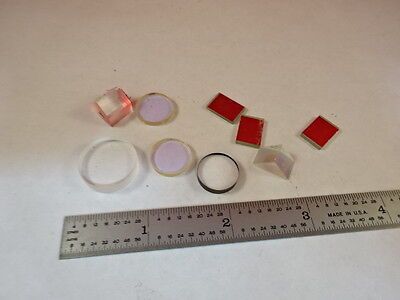 OPTICAL LOT PRISMS LENSES LENS COATED ETC LASER OPTICS AS IS B#C6-C-18