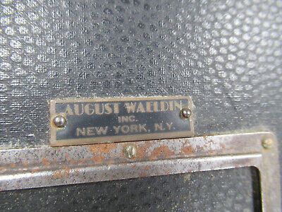 ANTIQUE EMPTY WOOD CABINET WAELDIN BAUSCH LOMB MICROSCOPE PART AS PICTURED #TC-5