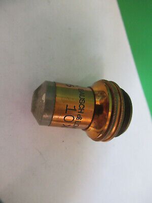 ANTIQUE BRASS BAUSCH LOMB OBJECTIVE MICROSCOPE PART AS PICTURED &Q9-A-117