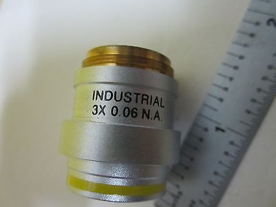 MICROSCOPE PART LEICA OBJECTIVE INDUSTRIAL 3X OPTICS AS IS BIN#T7-46