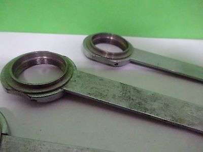 FOR PARTS MICROSCOPE OBJECTIVE LOT 3 EA HANDLES HOLDER ??  BIN#Y2-09