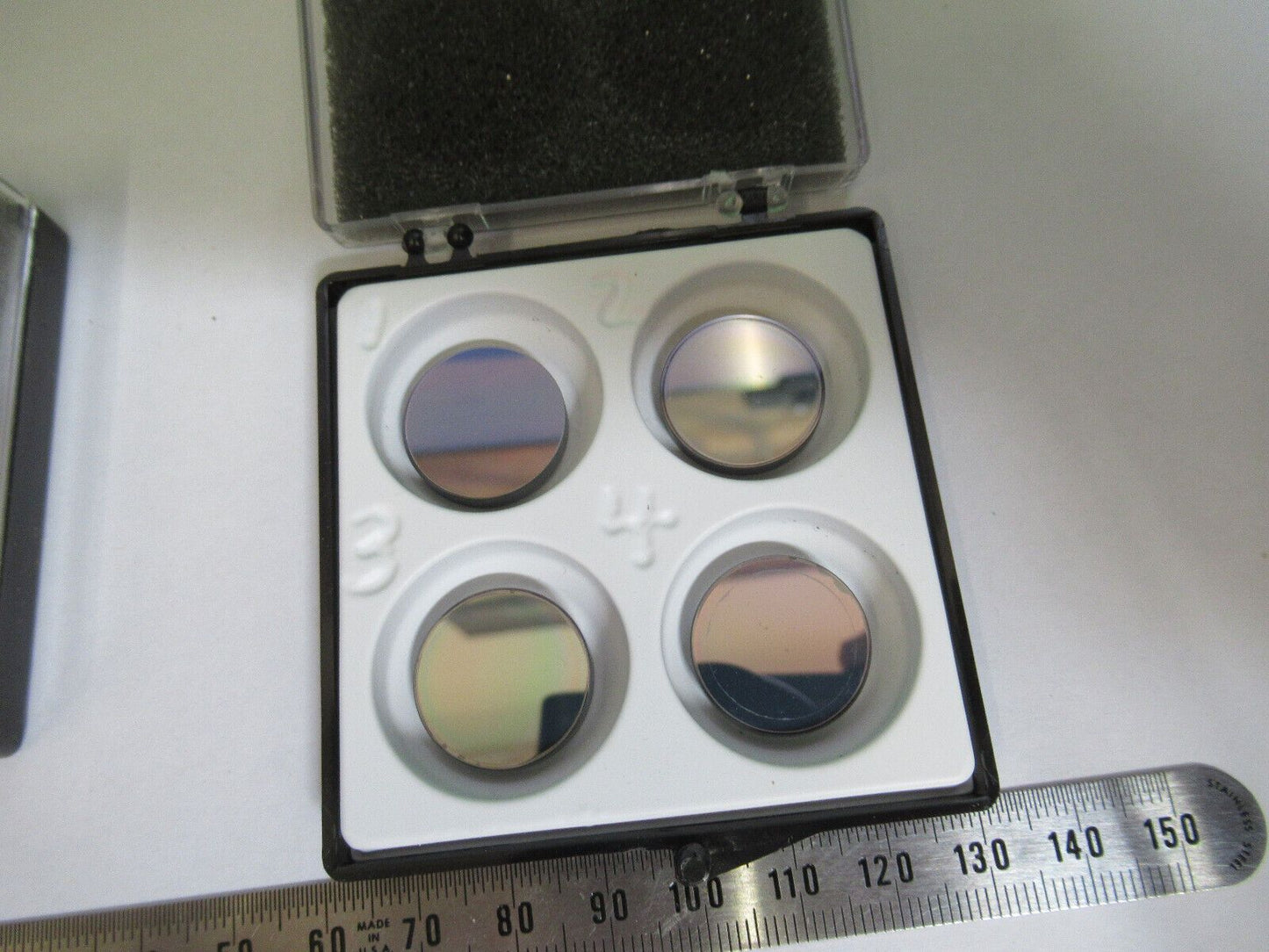 OPTICAL SILICON METAL LENSES LOT INFRARED LASER OPTICS AS PICTURED &H3-A-81