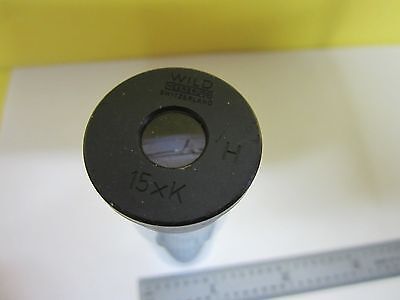 MICROSCOPE PART EYEPIECE WILD HEERBRUGG SWISS 15xK OPTICS AS IS BIN#19V-B-38