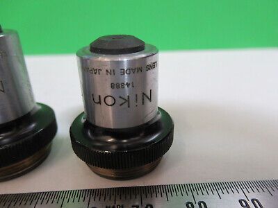 LOT NIKON JAPAN 4X 10X 40X OBJECTIVE OPTICS MICROSCOPE PART AS PICTURED #Z9-A-72