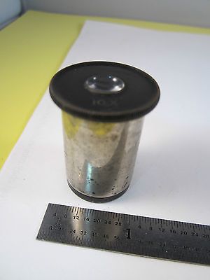 MICROSCOPE PART VINTAGE 10X EYEPIECE OPTICS BIN#C1-14