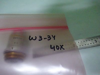 MICROSCOPE PART OBJECTIVE AO 40X ACHROMAT AMERICAN OPTICS AS IS  BIN#W3-34