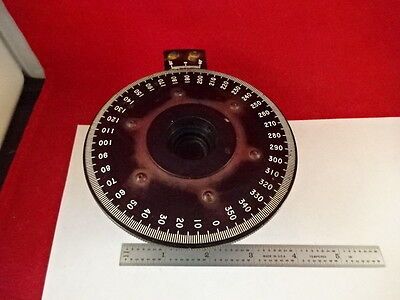 OPTICAL KARL LAMBRECHT ROTATABLE POLARIZER PRISM PART OPTICS AS IS #AM-08