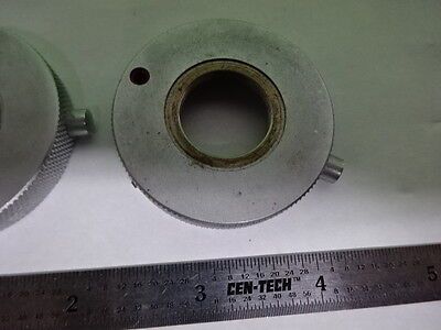 MICROSCOPE PART LOT 2 EA PHACO OBJECTIVE ADAPTERS LEITZ OPTICS AS IS B#AC-F-17