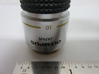 MICROSCOPE OBJECTIVE OLYMPUS DPLAN 10X OPTICS AS IS BN#F5-19