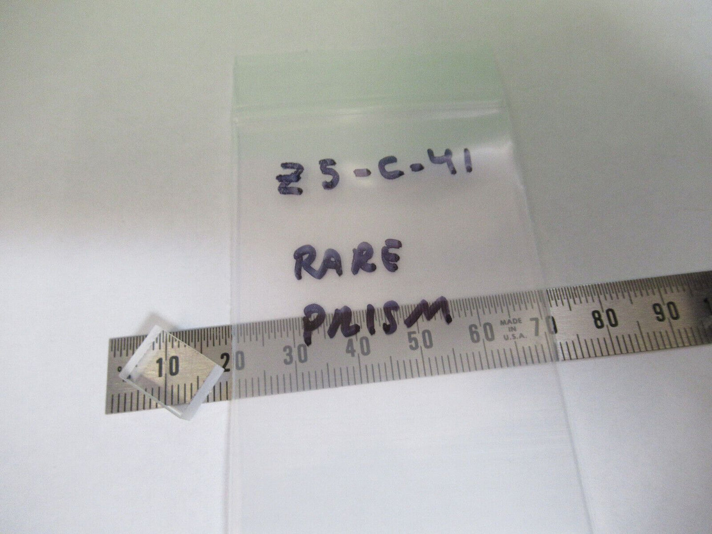 OPTICAL RARE GLASS PRISM deforming image OPTICS AS PICTURED Z5-C-41