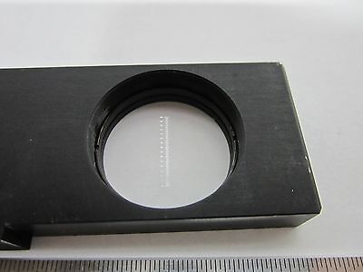 MICROSCOPE PART SLIDE FILTER M + RETICLE RULER OPTICS BIN#F2-5