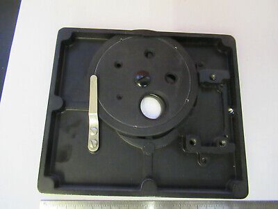 GENERIC VINTAGE STAGE TABLE OLD MICROSCOPE PART OPTICS AS PICTURED &13-FT-72