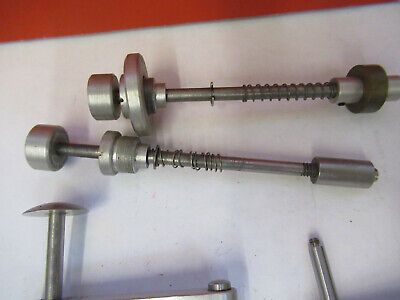 BAUSCH LOMB SET CLIPS CLAMPS ASSORTED MICROSCOPE PART AS PICTURED &B9-FT-25