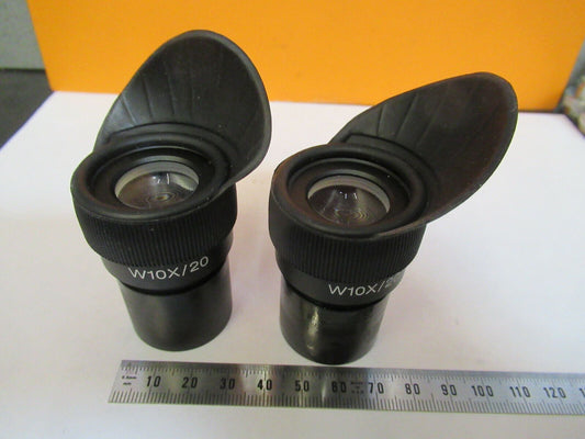 GENERIC PAIR EYEPIECE OCULAR W10X/20 OPTICS MICROSCOPE PART AS PICTURED &P9-A-04