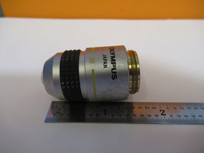 OLYMPUS JAPAN OBJECTIVE DPLAN 10X/160 LENS MICROSCOPE PART AS PICTURED &A5-A-17