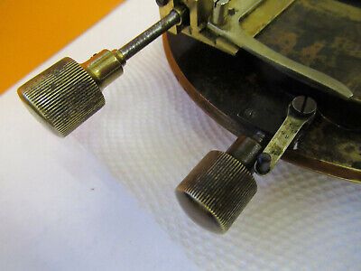 ANTIQUE CARL ZEISS BRASS XY POL STAGE RARE MICROSCOPE PART AS PICTURED P9-A-80