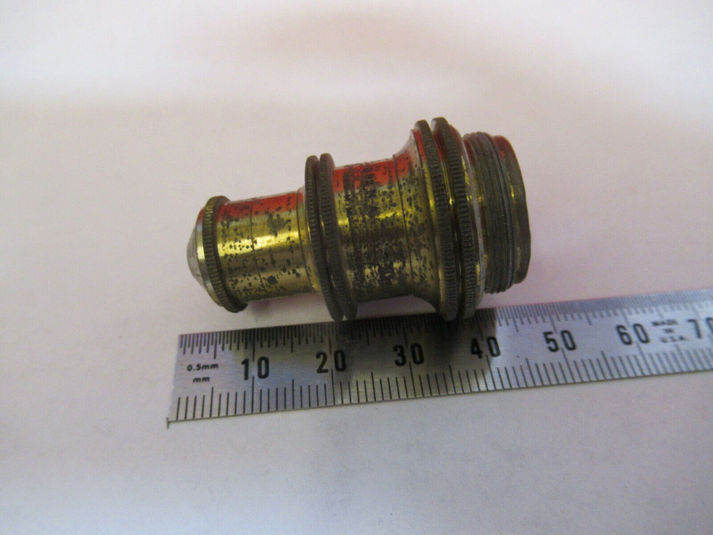 BAUSCH LOMB ANTIQUE BRASS OBJECTIVE MICROSCOPE PART AS PICTURED  Q3-B-13