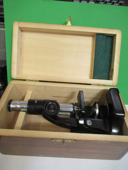 ANTIQUE RARE WOLLENSAK COLLECTABLE 425 MICROSCOPE OPTICAL AS PICTURED &Q7-A-04