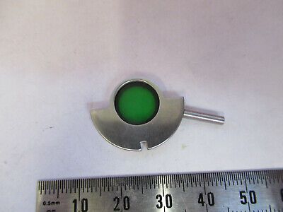 OPTICAL GLASS MOUNTED GREEN FILTER MICROSCOPE PART OPTICS AS PICTURED #93-A-37